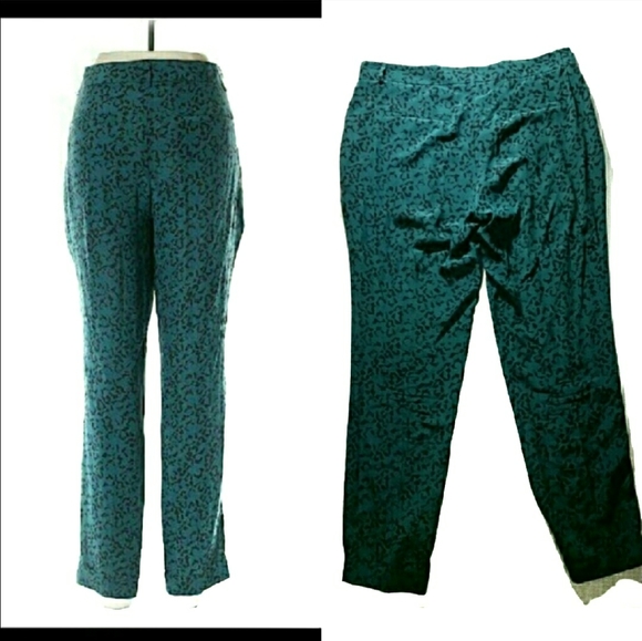 Theory Animal Print Silk Trousers Size 10 (A) - Picture 3 of 5